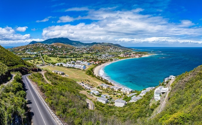 Frigate Bay in St Kitts & Nevis